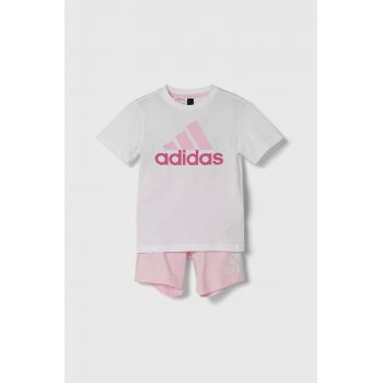 adidas set de bumbac pentru copii culoarea roz