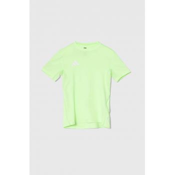 adidas tricou copii culoarea verde, neted