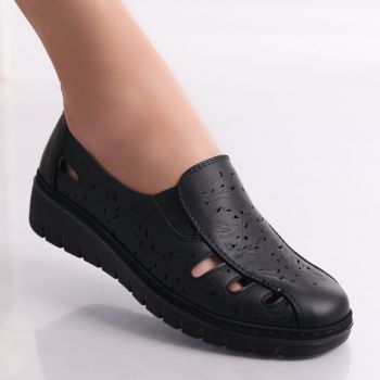 Pantofi dama casual Negri din Piele Ecologica Nelea