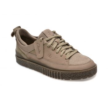 Pantofi casual CLARKS gri, SOMELAC, din nabuc