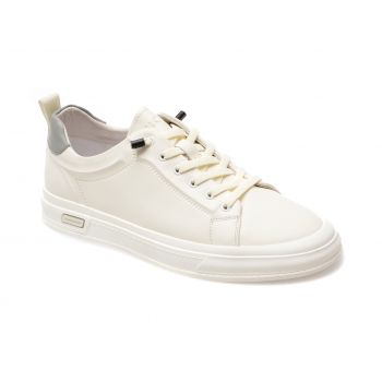 Pantofi casual EPICA albi, 37101, din piele naturala