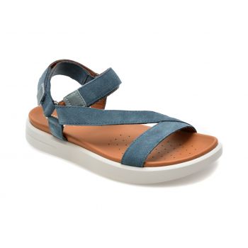 Sandale casual GEOX albastre, D45PAB, din piele intoarsa