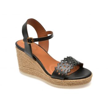 Sandale casual GEOX negre, D45GVA, din piele naturala