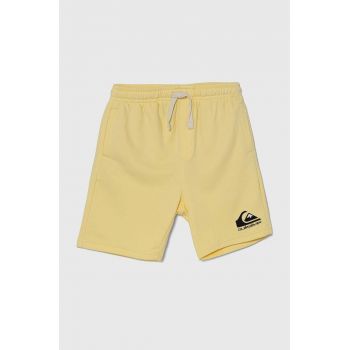 Quiksilver pantaloni scurti copii EASY DAY culoarea galben, melanj