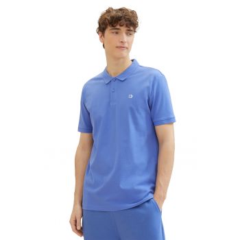 Tricou polo din bumbac cu model uni ieftin