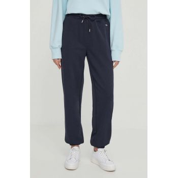 Gant pantaloni de trening culoarea albastru marin, melanj