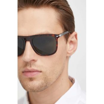 Persol ochelari de soare barbati, culoarea maro de firma originali