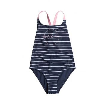 Roxy costum de baie dintr-o bucată pentru copii BICOASIC STRI culoarea albastru marin