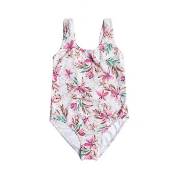 Roxy costum de baie dintr-o bucată pentru copii HAPPY TROPICAL culoarea alb