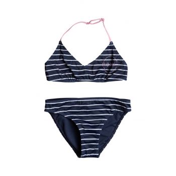 Roxy costum de baie pentru copii din două piese BICOASIC STRI culoarea albastru marin