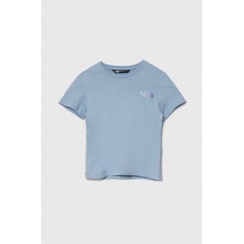 The North Face tricou de bumbac pentru copii RELAXED GRAPHIC TEE 2 culoarea turcoaz