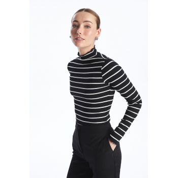 Bluza extra slim fit cu model in dungi