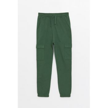 Pantaloni de trening cargo cu snur