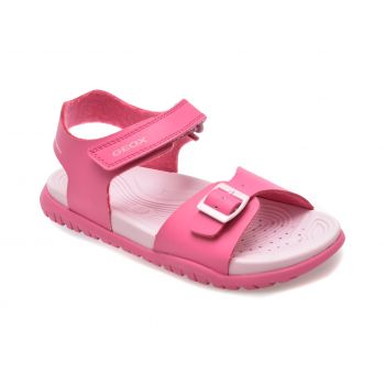 Sandale casual GEOX fucsia, J35HQA, din piele ecologica