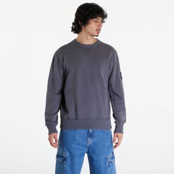 Calvin Klein Jeans Washed Cotton Badge Sweatshirt Washed Black ieftin