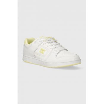 DC sneakers din piele culoarea alb