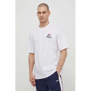 Fila tricou din bumbac Liberec barbati, culoarea alb, cu imprimeu, FAM0670 ieftin