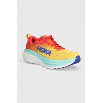 Hoka One One pantofi de alergat Bondi 8 culoarea portocaliu