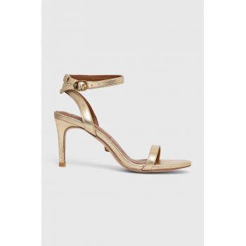 Kurt Geiger London sandale de piele Mayfair Strappy Sandal culoarea auriu, 2040961109