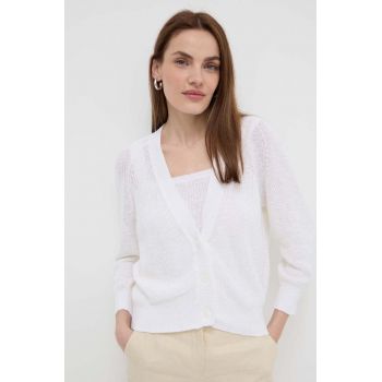 Max Mara Leisure cardigan și top culoarea alb, light 2416380000000