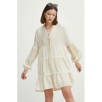 Medicine rochie culoarea bej, mini, oversize