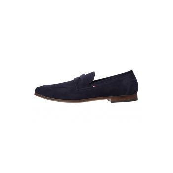 Pantofi loafer de piele intoarsa