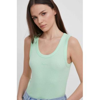 Pepe Jeans top femei, culoarea verde