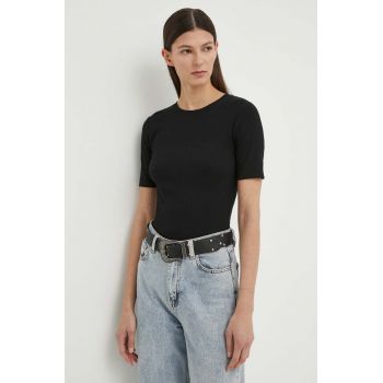 Samsoe Samsoe tricou femei, culoarea negru