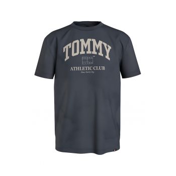 Tricou de bumbac cu logo brodat