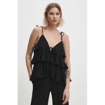 Answear Lab bluza femei, culoarea negru, neted