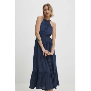 Answear Lab rochie culoarea albastru marin, maxi, evazati