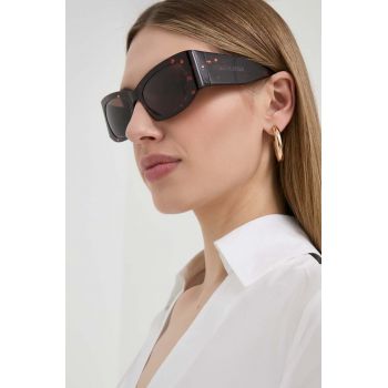 Balenciaga ochelari de soare femei, culoarea bordo