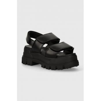 Buffalo sandale Aspha Snd femei, culoarea negru, cu platforma, 1601258.BLK