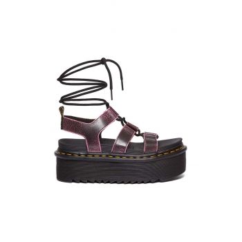 Dr. Martens sandale de piele Nartilla XL femei, culoarea roz, cu platforma, DM31540379