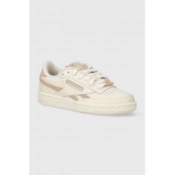 Reebok Classic sneakers din piele Club C culoarea alb, 100074921