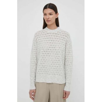 Samsoe Samsoe pulover de lana SAANOUR femei, culoarea gri, light, F24100071