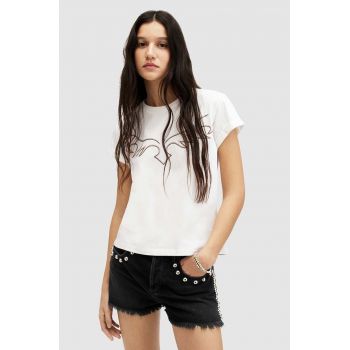 AllSaints tricou din bumbac RANDAL ANNA TEE femei, culoarea alb, WM583Z