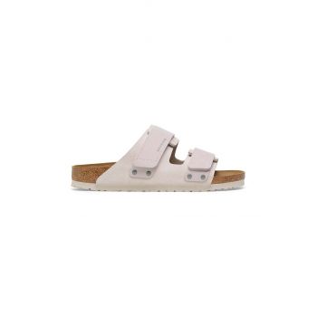 Birkenstock papuci din piele Uji femei, culoarea alb, 1024800