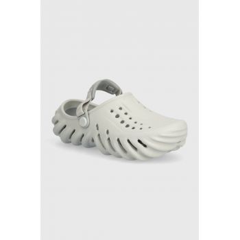 Crocs slapi copii ECHO CLOG K culoarea gri de firma originali