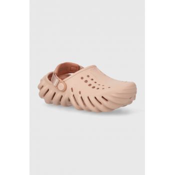 Crocs slapi copii ECHO CLOG K culoarea roz