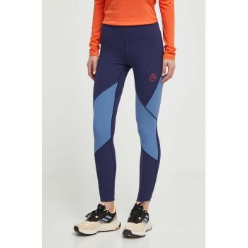 LA Sportiva leggins sport Mynth femei, culoarea albastru marin, modelator, O79643644