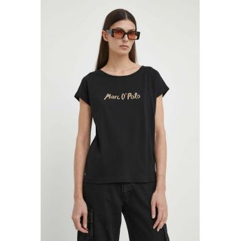 Marc O'Polo tricou din bumbac femei, culoarea negru