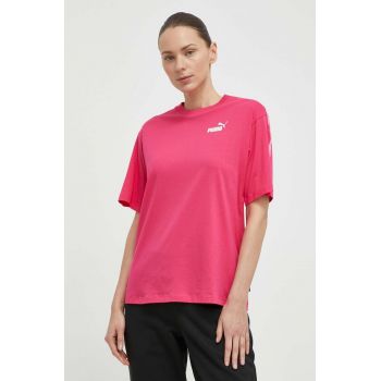 Puma tricou din bumbac femei, culoarea roz, 675994