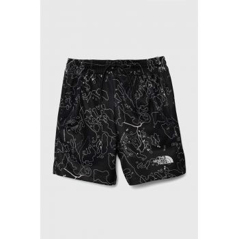 The North Face pantaloni scurti copii NEVER STOP SHORT culoarea gri, talie reglabila