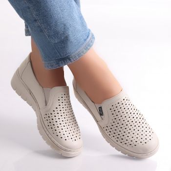 Pantofi dama casual Bej din Piele Ecologica Ozel