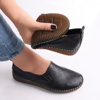 Pantofi dama casual Negri din Piele Ecologica Sovani