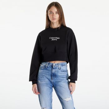 Calvin Klein Jeans Stacked Institutional Sweatshirt Black ieftin