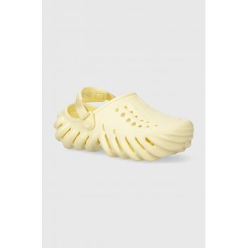 Crocs slapi copii ECHO CLOG K culoarea galben