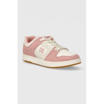 DC sneakers din piele culoarea roz