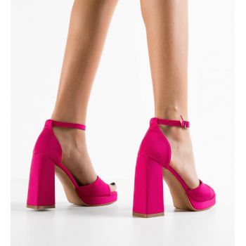 Sandale cu toc Harsh Fuchsia